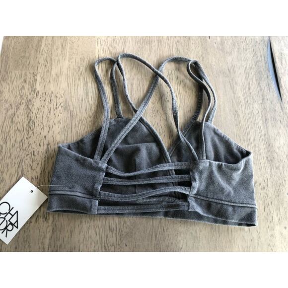 Chaser Vintage Collection Gray Strappy Bralette - S - Picture 3 of 4
